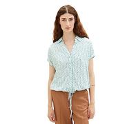 TOM TAILOR Women's 1037871 Blouse, 32468 Teal Floral Design, 16