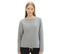 TOM TAILOR Women's 1039115 Sweatshirt, 21373-Medium Silver Grey Melange, XXS