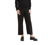 TOM TAILOR Women's 1039594 Mia Straight Trousers, 14482-Deep Black, 40W x 28L