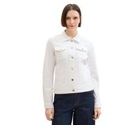 TOM TAILOR Women's 1040479 Basic Coloured Denim Jacket, 20000-White, XS