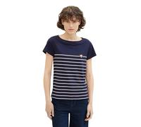 TOM TAILOR Women's 1041289 T-Shirt, 10668-Sky Captain Blue, Large
