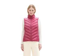 TOM TAILOR Women's 1041486 Vest with Stand-up Collar, 16348-Pink Velvet, M