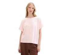 TOM TAILOR Women's 1041543 T-Shirt, 35345-Offwhite Pink Stripe, Large