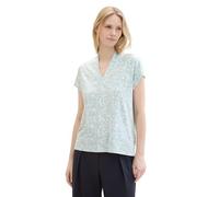 TOM TAILOR Women's 1041548 T-Shirt, 35293-Blue Tiny Flower Design, Large