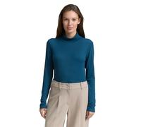 TOM TAILOR Women's 1043142 Long Sleeve with Turtleneck, 13183 - Dark Petrol, L