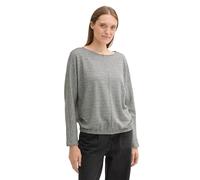TOM TAILOR Women's 1044254 Sweatshirt, 36595 - Black White Structure, XXL