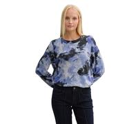 TOM TAILOR Women's 1044923 Long-Sleeved T-Shirt, 37088-Cloudy Blue Gradient Design, Large