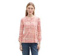 TOM TAILOR Women's 1045558 T-Shirt, 37125-Berry Red Check Design, M