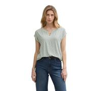 TOM TAILOR Women's 1046404 T-Shirt, 38005-Green White Tile Minimal, XXS