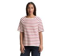 TOM TAILOR Women's 1046426 T-Shirt, 37838-Offwhite Deep Red Stripe, M