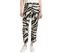 TOM TAILOR Women's 1046512 Loose Slim fit Trousers, 38070-Abstract Beige Zebra, 36W x 28L