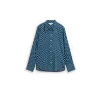 TOM TAILOR Women's 1047586 Blouse, 38407-Teal Geometric Minimal Design, 40