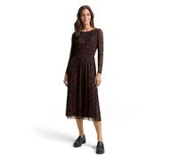 TOM TAILOR Women's 1047637 Dress, 39039-Brown Black Big Leo Print, 12