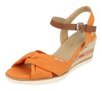 TOM TAILOR Women's 5390040007 Wedge Sandal, Orange, 3.5 UK