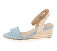 TOM TAILOR Women's 5390040017 Wedge Sandal, Sky, 7.5 UK