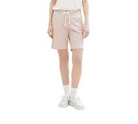 TOM TAILOR Women's 1036631 Basic Bermuda Shorts, 32181 Terracotta Offwhite Stripe, UK 6