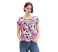 TOM TAILOR Women's Basic Blouse Shirt with All-Over Print, 35290 - Pink Colourful Floral Design, XS