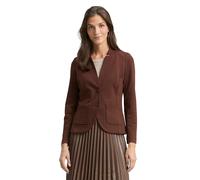 TOM TAILOR Women's Basic Ottoman Blazer with Pockets, 27506 - Dark Pecan Brown, M