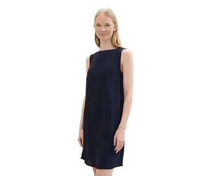 TOM TAILOR Women's Basic Summer Dress with Back Cut Out, 10668 - Sky Captain Blue, 6