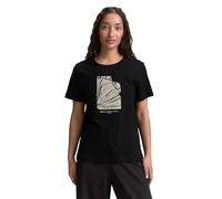 TOM TAILOR Women's Basic T-Shirt with Print, 29999 - Black, M