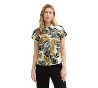 TOM TAILOR Women's Blouse, 37999 - Neutral Cut Leaves Design, 18