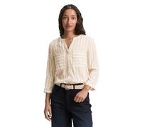 TOM TAILOR Women's Blouse, 38624 - Beige White Stripe, 10