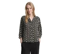 TOM TAILOR Women's Blouse, 38779 - Black Zig Zag Design, 18