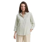 TOM TAILOR Women's 1047178 Blouse, 38781-Green White Dobby Stipe, 10