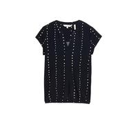 TOM TAILOR Women's Blouse with Pattern, 38063 - Navy Dot Print, 6