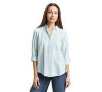 TOM TAILOR Women's Cotton Blouse with Chest Pockets, 40028 - New Blue Haze, 18