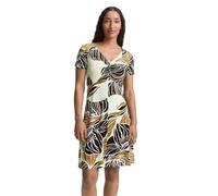 TOM TAILOR Women's 1045309 Dress, 37999-Neutral Cut Leaves Design, 10
