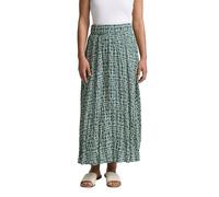TOM TAILOR Women's High Waist Viscose Midi Skirt, 38116 - Abstract Tel Green Grid Design, 8