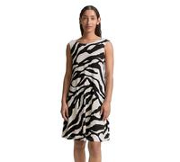 TOM TAILOR Women's Jersey Dress with Back Detail, 38070 - Abstract Beige Zebra, 8