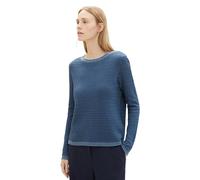 TOM TAILOR Women's Jumper, 34420 - Blue Blue Structure, 3XL