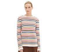 TOM TAILOR Women's Jumper, 34664 - Pink Multicolour Stripe, XS