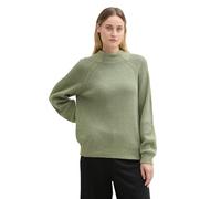 TOM TAILOR Women's Jumper, 36881 - Pale Bark Green Rib Structure, XXL