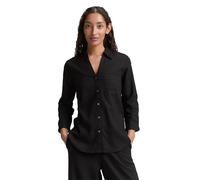 TOM TAILOR Women's Linen Blend Shirt Blouse, 14482 - Deep Black, 10