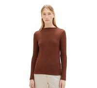 TOM TAILOR Women's Long-Sleeved Shirt with Structure, 30337 - Raisin, L