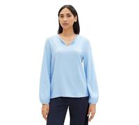 TOM TAILOR Women's 1040546 Long-Sleeved T-Shirt, 34913-Blue White Thin Stripe, M