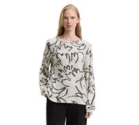 TOM TAILOR Women's 1044923 Long-Sleeved T-Shirt, 38855-Flower Print On Melange, L