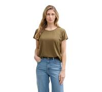 TOM TAILOR Women's Loose Fit Ajour T-Shirt, 15664 - Nutria Olive, XS