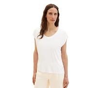 TOM TAILOR Women's 1036767 Loose fit Basic T-Shirt, 10315 Whisper White, L
