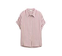 TOM TAILOR Women's Loose Fit Blouse with Striped Pattern, 38280 - Burnt Russet Off White Stripe, 8