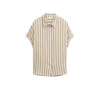 TOM TAILOR Women's Loose Fit Blouse with Striped Pattern, 38281 - Nutria Olive Off White Stripe, 10