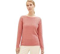 TOM TAILOR Women's Pullover with Structure, 32224 - Fading Rose, XXL