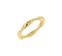 TOM TAILOR - Women's ring stainless steel - gold plated/gold - twisted ring - TT-R0057