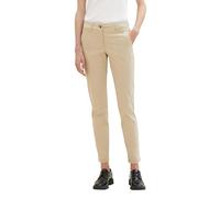 TOM TAILOR Women's 1040698 Slim Chino Trousers, 11485-Sandy Beige, 32W x 32L