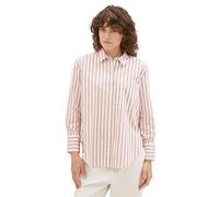 TOM TAILOR Women's Stretch Poplin Blouse with Chest Pocket, 32420 - Rose Offwhite Vertical Stripe, 12
