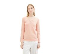 TOM TAILOR Women's 1024036 T-Shirt, 35225-Apricot Offwhite Stripe Ck, XXL