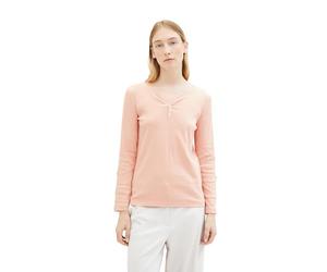 TOM TAILOR Women's T-Shirt, 35225 - Apricot Offwhite Stripe Ck, XXL